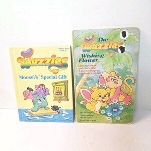 2 Vtg The Wuzzles Wishing Flower and Moosel's Special Gift Books